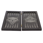 Подарочные нарды из натурального камня с гравировкой Backgammon from Stone варинант исполнения - 4 | Loft Concept в Кирове