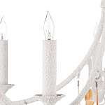 Люстра белая фактурная с подвесками из ракушек Study of Grace варинант исполнения - 1 | Loft Concept в Кирове