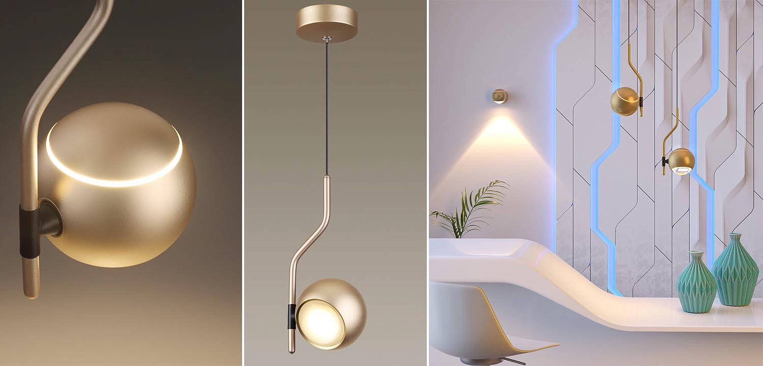 Подвесной светильник Auge Horst Gold Подвесной светильник Auge Horst Gold - Loft-Concept в Кирове
