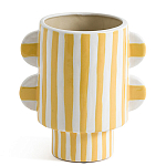Ваза из фаянса Brighter than the Stars жёлтая полоска варинант исполнения - 1 | Loft Concept в Кирове