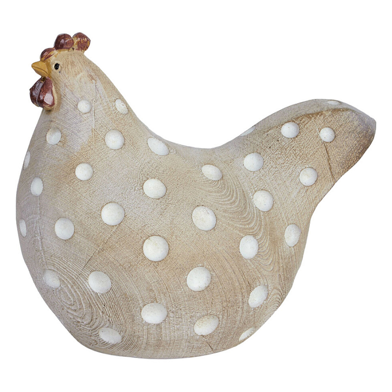 Статуэтка курица с текстурной поверхностью бежевого цвета Rustic Chicken Красный Бежевый Белый Статуэтка курица с текстурной поверхностью бежевого цвета Rustic Chicken Красный Бежевый Белый в Кирове | Loft Concept