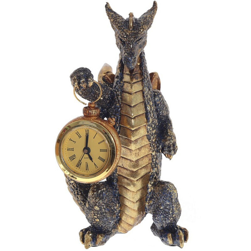 Часы в виде дракона Gold Black Dragon with Clock Золотой Черный Часы в виде дракона Gold Black Dragon with Clock Золотой Черный в Кирове | Loft Concept