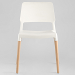Пластиковый стул на ножках из массива бука Ferret White варинант исполнения - 3 | Loft Concept в Кирове