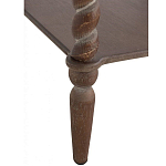 Приставной столик деревянный с резными ножками и нижней полкой Vintage Side Table Brown Wood варинант исполнения - 4 | Loft Concept в Кирове