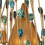 Бра настенное золотое с декором из бирюзовых элементов Peacock Tail варинант исполнения - 1 | Loft Concept в Кирове