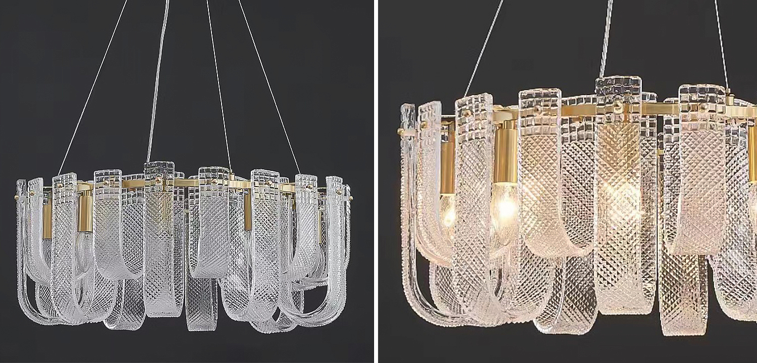 Люстра Prudence Textured Glass Chandelier Люстра Prudence Textured Glass Chandelier - Loft-Concept в Кирове