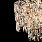 Люстра подвесная с хрустальными подвесками и металлическим основанием цвета Хром Ludivine Lighting варинант исполнения - 5 | Loft Concept в Кирове