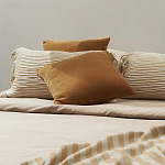 Чехол на подушку горчичного цвета с бахромой и объемным узором Ethnic mix варинант исполнения - 8 | Loft Concept в Кирове