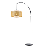 Торшер с декоративным поясом из плетеного бамбука Biuloggicu варинант исполнения - 1 | Loft Concept в Кирове