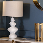 Настольная лампа с кремовым абажуром на спиралевидном основании Spun варинант исполнения - 1 | Loft Concept в Кирове