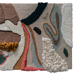 Тканый вручную текстильный гобелен Orchid варинант исполнения - 1 | Loft Concept в Кирове