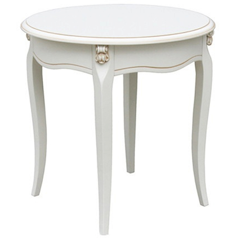 Круглый кофейный стол в стиле прованс Agace Montmartre Provence Coffee Table Белый Бежевый Круглый кофейный стол в стиле прованс Agace Montmartre Provence Coffee Table Белый Бежевый в Кирове | Loft Concept