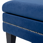 Мягкая банкетка на черных ножках с зоной для хранения Casket Blue варинант исполнения - 3 | Loft Concept в Кирове