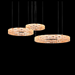 Люстра из 3-х колец с текстурной огранкой Reflection of Reality варинант исполнения - 1 | Loft Concept в Кирове