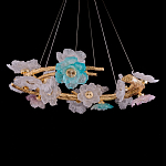 Люстра круглая на золотом каркасе с цветочным декором Miscellaneous herbs варинант исполнения - 2 | Loft Concept в Кирове