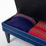 Мягкая банкетка на черных ножках с зоной для хранения Casket Blue варинант исполнения - 4 | Loft Concept в Кирове