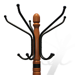 Вешалка напольная деревянная с черными металлическими крючками Noble Branches варинант исполнения - 2 | Loft Concept в Кирове