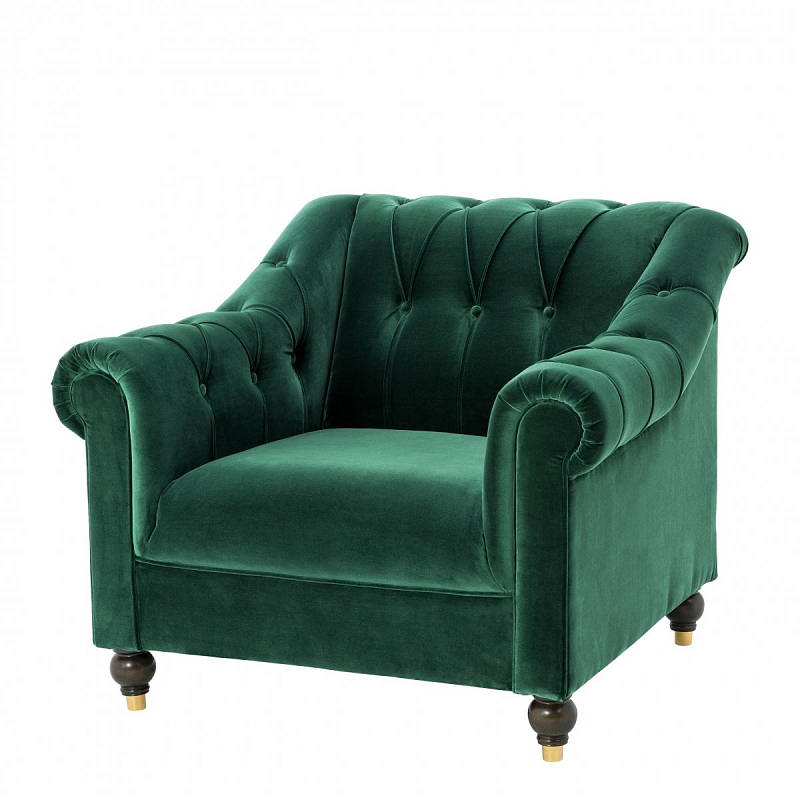 Кресло Eichholtz Chair Brian Зеленый Коричневый Кресло Eichholtz Chair Brian Зеленый Коричневый в Кирове | Loft Concept