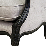 Кресло Ava Classical Armchair black and grey velour варинант исполнения - 4 | Loft Concept в Кирове