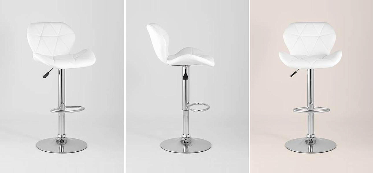 Барный Стул Jeroen Chair Белая Экокожа Барный Стул Jeroen Chair Белая Экокожа - Loft-Concept в Кирове