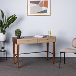 Стол письменный из массива бука с 2-мя ящиками бежевый Wenge Light варинант исполнения - 4 | Loft Concept в Кирове