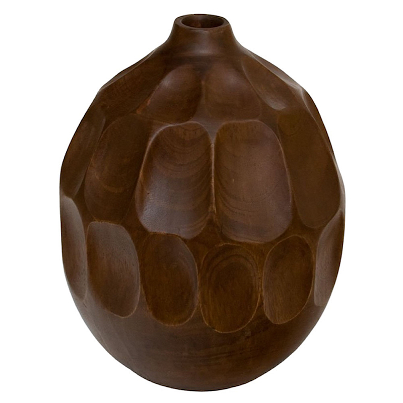 Ваза деревянная Brown Vase of Thailand 1 Коричневый в Кирове | Loft Concept 