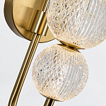 Бра цвета латунь с 6-ю рифлеными плафонами шаровидной формы Alora варинант исполнения - 3 | Loft Concept в Кирове