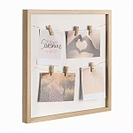 Рамка для фото с подсветкой c 6-ю деревянными прищепками в комплекте Photo Backlight варинант исполнения - 1 | Loft Concept в Кирове