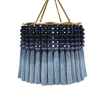Люстра синяя плетеная с кисточками Boho Tassel Chandelier варинант исполнения - 1 | Loft Concept в Кирове