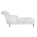 Кушетка белая с мягкой обивкой из велюра Michael Couch варинант исполнения - 2 | Loft Concept в Кирове