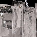 Люстра круглая с подвесными прямоугольными пластинами из стекла Glacier Panels варинант исполнения - 9 | Loft Concept в Кирове