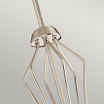 Люстра цвета никель с 6-ю рифлеными стеклянными плафонами и изогнутым каркасом Kichler варинант исполнения - 5 | Loft Concept в Кирове