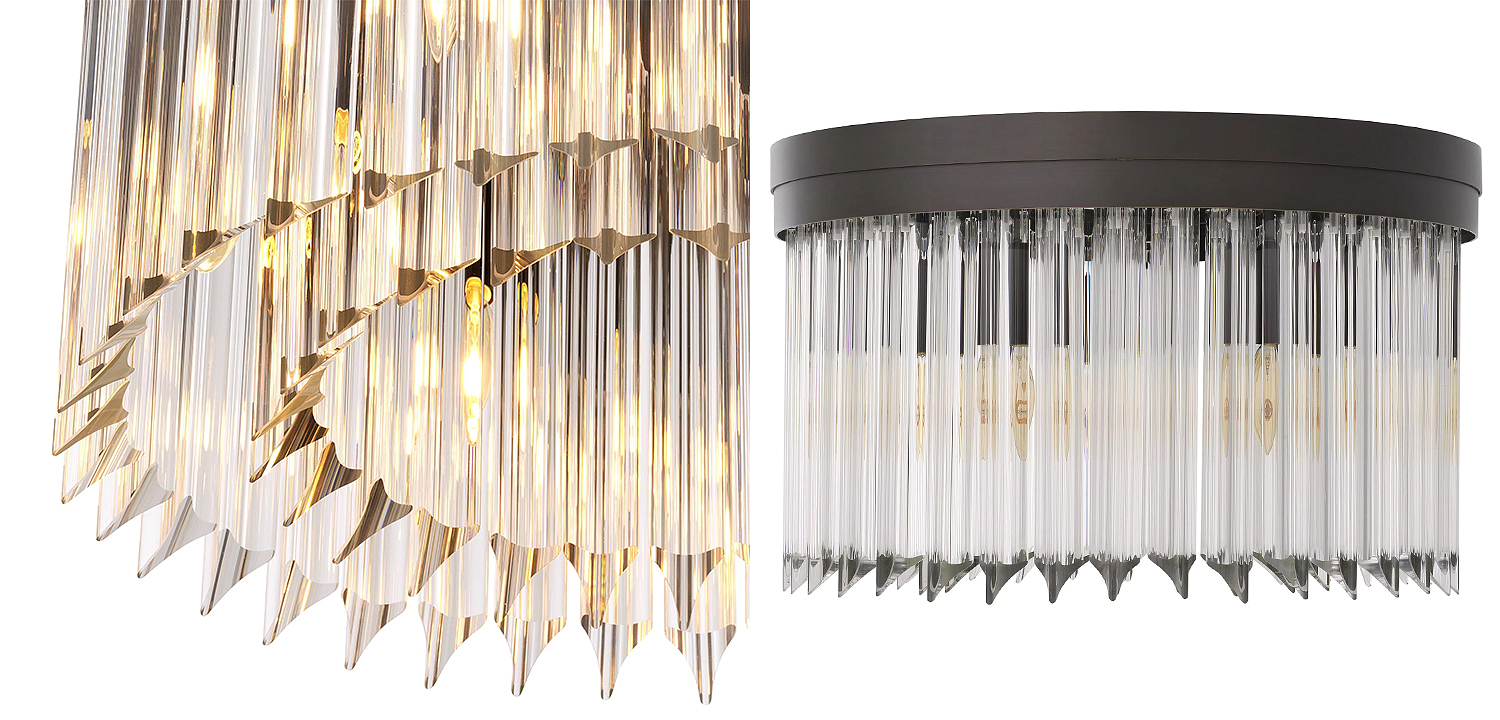 Потолочный светильник Eichholtz Ceiling Lamp Evina Bronze Потолочный светильник Eichholtz Ceiling Lamp Evina Bronze - Loft-Concept в Кирове