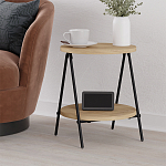 Стол приставной с 2-мя круглыми столешницами из дерева ESSEL OAK варинант исполнения - 7 | Loft Concept в Кирове