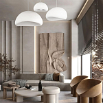 Подвесной светильник с куполообразным белым фактурным абажуром Sergey Makhno варинант исполнения - 7 | Loft Concept в Кирове