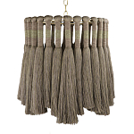 Подвесной светильник круглый плетеный с бахромой Braided Bundle of Ears варинант исполнения - 1 | Loft Concept в Кирове
