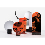 Настольное дизайнерское зеркало Poltronova Vanitas Nero Marquina Mirror and Photo Holder варинант исполнения - 4 | Loft Concept в Кирове