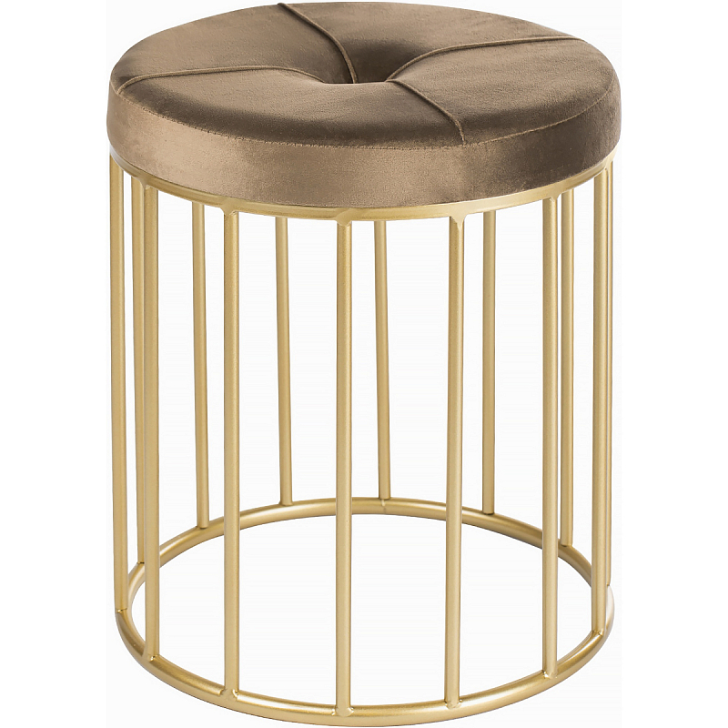 Пуф The brown cage Коричневый Золотой Пуф The brown cage Коричневый Золотой в Кирове | Loft Concept