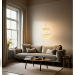 Подвесной вязаный белый светильник «Моника» варинант исполнения - 3 | Loft Concept в Кирове