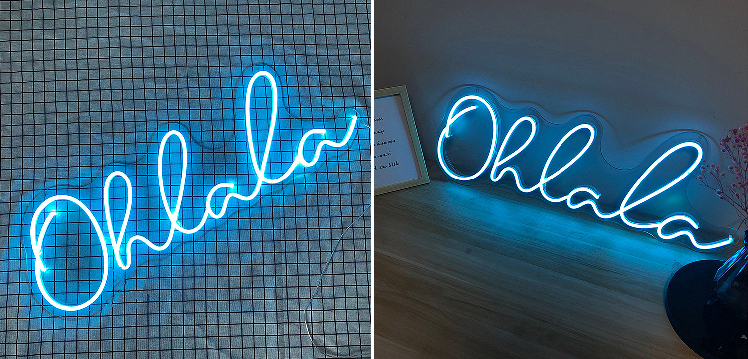 Неоновая настенная лампа Oh La La Neon Wall Lamp Синий Неоновая настенная лампа Oh La La Neon Wall Lamp Синий - Loft-Concept в Кирове