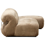 Дизайнерский угловой диван с велюровой светло-коричневой обивкой Fosse Sofa варинант исполнения - 5 | Loft Concept в Кирове