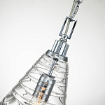 Подвесной светильник с прозрачным рельефным стеклянным плафоном в форме конуса Feiss варинант исполнения - 5 | Loft Concept в Кирове