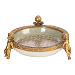 Чаша фарфоровая на бронзовых ножках в виде ангелов Porcelain Angels of Paradise варинант исполнения - 1 | Loft Concept в Кирове