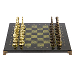 Шахматы Ренессанс из бронзы с доской из натурального камня Змеевик Decorative Thematic Chess варинант исполнения - 1 | Loft Concept в Кирове