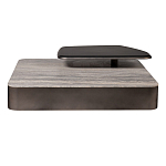 Столик журнальный квадратный  с полкой Sculptural Marble Accent с мрамором  варинант исполнения - 1 | Loft Concept в Кирове