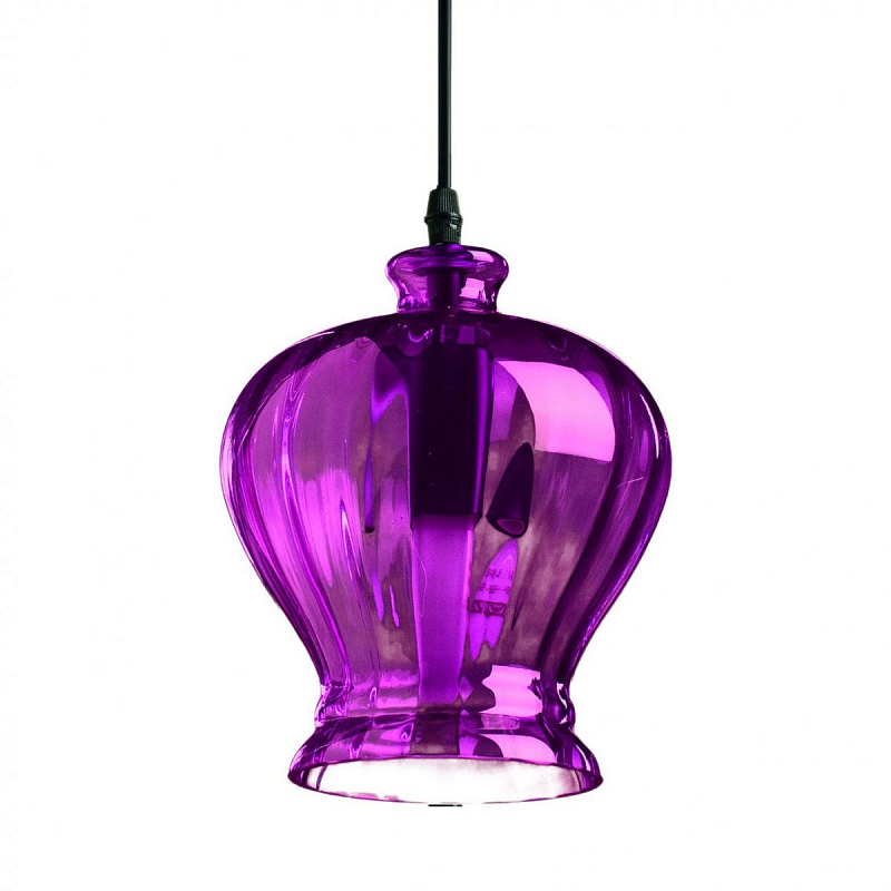 Подвесной светильник Geometry Glass Purpur Bell Pendant Сиреневый Подвесной светильник Geometry Glass Purpur Bell Pendant Сиреневый в Кирове | Loft Concept
