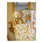 Кашпо с растительным и животным орнаментом на бронзовых ножках Turquoise Blooming Garden варинант исполнения - 7 | Loft Concept в Кирове