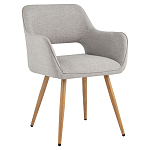 Стул в рогожке серого цвета NEASAN STOOL варинант исполнения - 1 | Loft Concept в Кирове