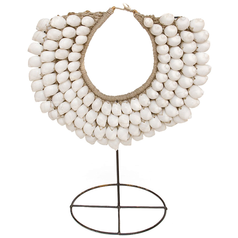 Этническое ожерелье из ракушек на подставке White Shells Necklace Белый Коричневый винтаж Этническое ожерелье из ракушек на подставке White Shells Necklace Белый Коричневый винтаж в Кирове | Loft Concept