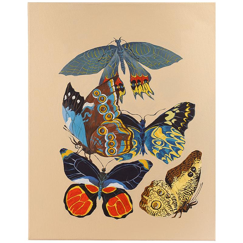 Картина Бабочки The Beauty of Butterflies Бежевый Мульти Картина Бабочки The Beauty of Butterflies Бежевый Мульти в Кирове | Loft Concept